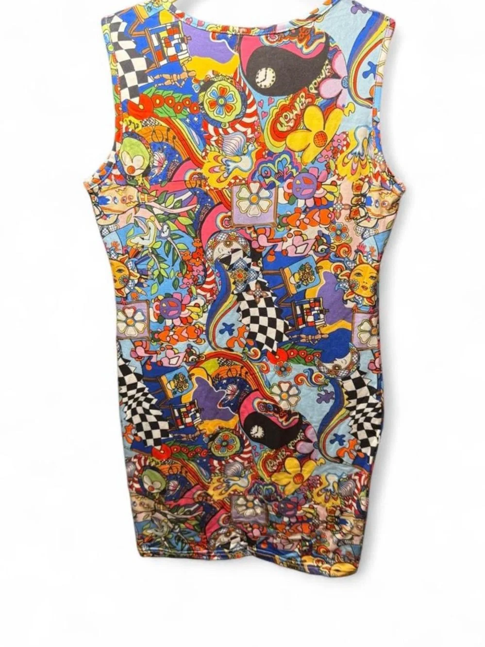 SHEIN Multicolor Psychedelic Print Sleeveless Dress